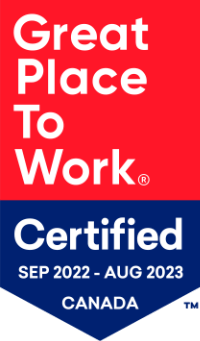 Great Place To Work Certified - Canada, September 2022 to August 2023